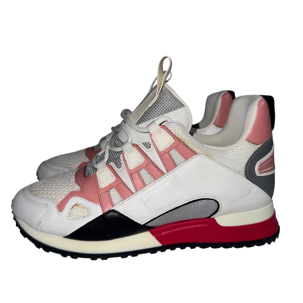 Louis Vuitton Run Away Sneaker Women's 36.5 White Pink CL1118 Made‎ in Italy - Picture 4 of 16